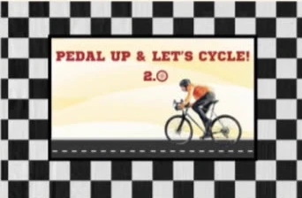 Pedal Up & Let's Cycle 2.0 photo booth frame